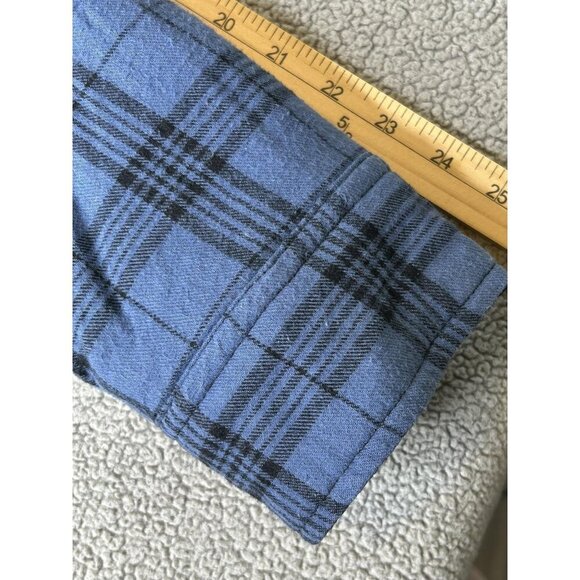 Big Mac Shirt Jacket Mens XL Blue Plaid Sherpa Lined Flannel Workwear Warm - Picture 10 of 12